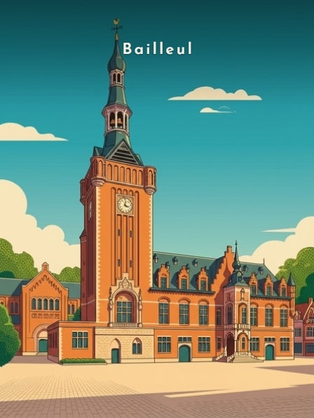 L'Hôtel de Ville et le Beffroi — Pôdevache, visuel seul
