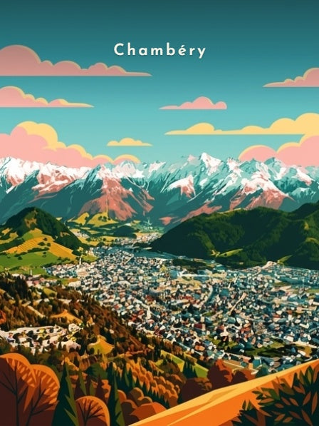 Panorama sur la vallée et les Alpes — Pôdevache, visuel seul