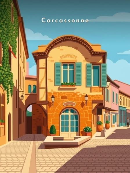 Maison ocre et passage voûté — Pôdevache, visuel seul