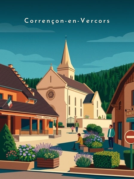 L'église depuis la place — Pôdevache, visuel seul