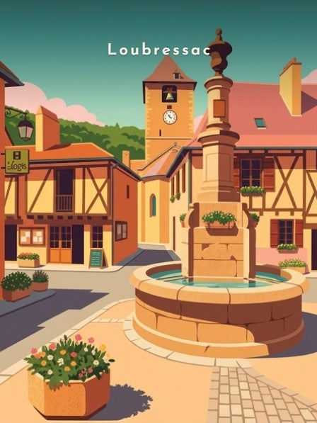La fontaine et l'église Saint-Jean — Pôdevache, visuel seul