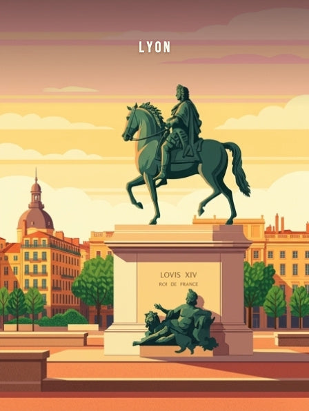 Statue de Louis XIV, place Bellecour — Pôdevache, visuel seul