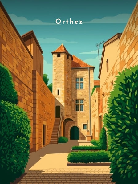 Cour de la Maison Jeanne d'Albret — Pôdevache, visuel seul