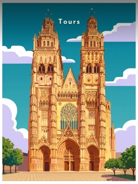 Façade de la cathédrale Saint-Gatien — Pôdevache, visuel seul