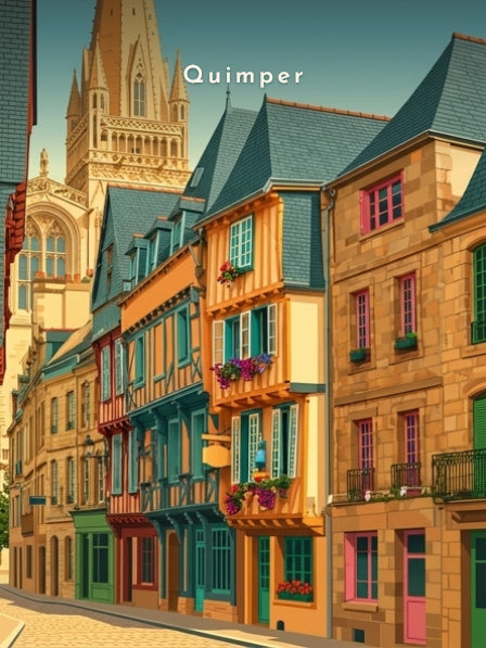 Rue Kéréon, façades à pans de bois — Pôdevache, visuel seul