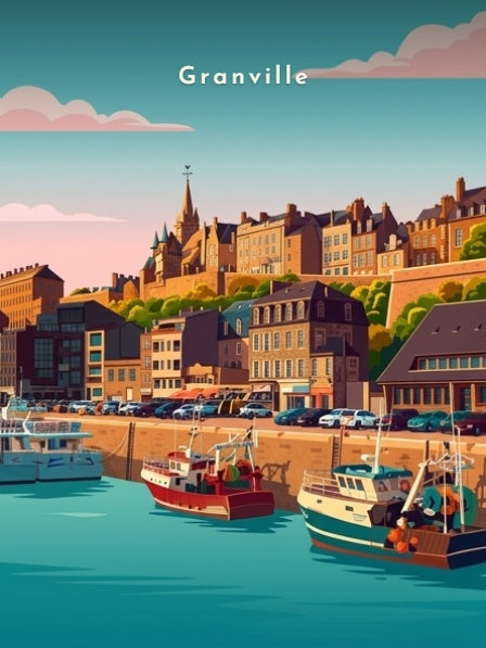 Le port de pêche et la Haute Ville — Pôdevache, visuel seul