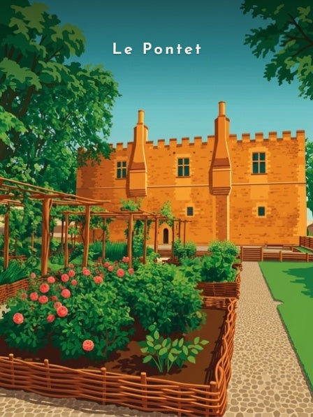 Château de Fargues depuis le jardin — Pôdevache, visuel seul