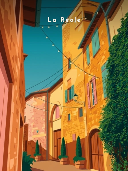 Ruelle et façades ocres — Pôdevache, visuel seul