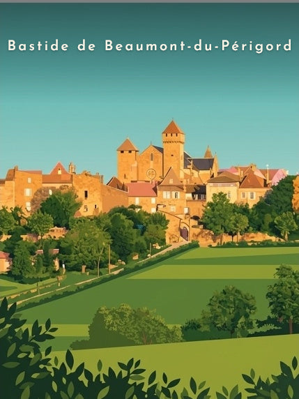 Bastide de Beaumont-du-Périgord — Pôdevache, visuel seul