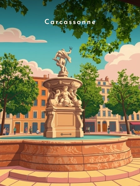La fontaine de Neptune — Pôdevache, visuel seul