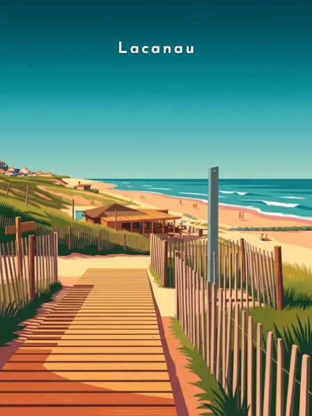L'accès à la plage par les dunes — Pôdevache, visuel seul