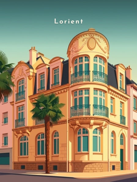Hôtel particulier et palmier — Pôdevache, visuel seul