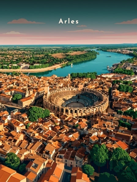 Les Arènes et le Rhône — Pôdevache, visuel seul