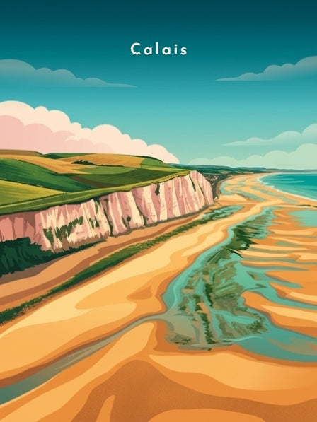 Le Cap Blanc-Nez à marée basse — Pôdevache, visuel seul