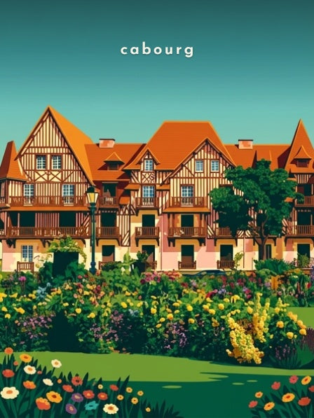 Villas balnéaires et parterres fleuris — Pôdevache, visuel seul