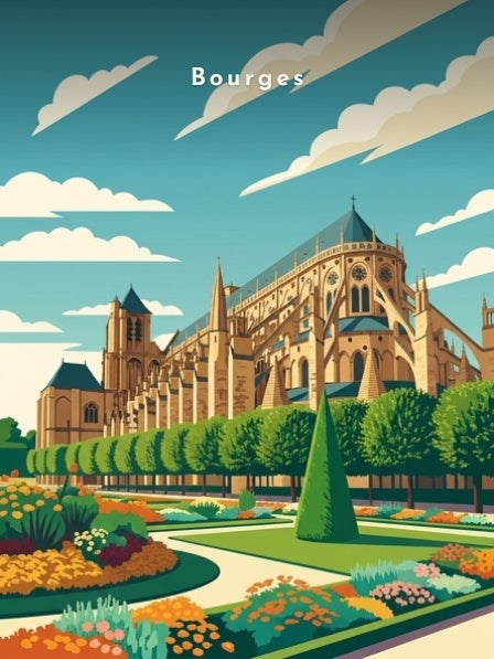 Cathédrale depuis le jardin fleuri — Pôdevache, visuel seul