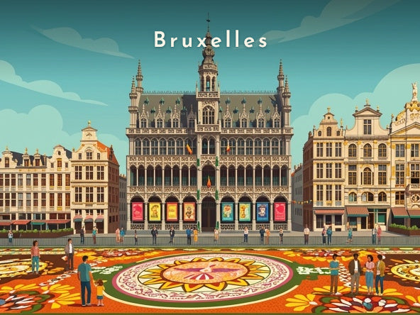Tapis de fleurs sur la Grand-Place — Pôdevache, visuel seul