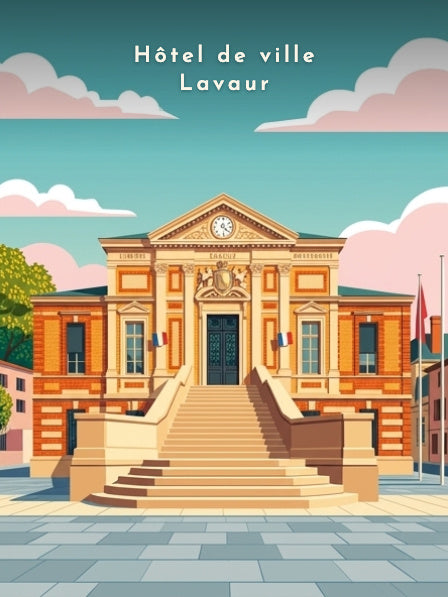 Hôtel de ville Lavaur — Pôdevache, visuel seul