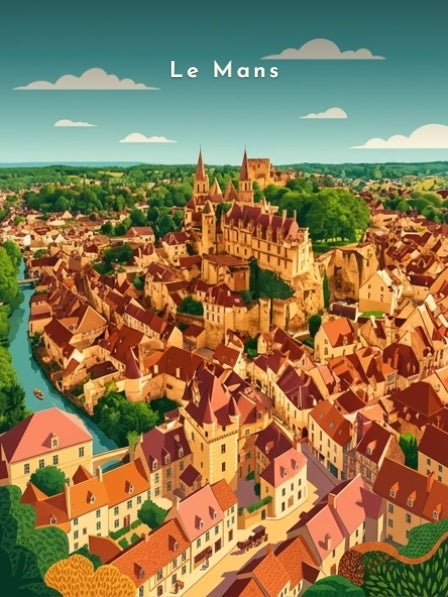 La vieille ville et la calèche — Pôdevache, visuel seul
