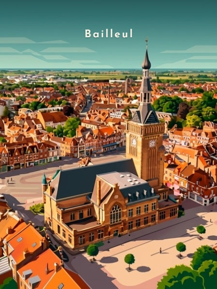 Le Beffroi et l'Hôtel de Ville — Pôdevache, visuel seul