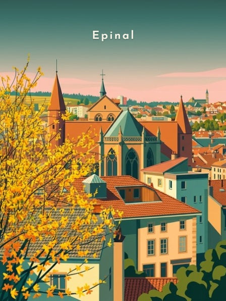 La basilique Saint-Maurice et les toits — Pôdevache, visuel seul