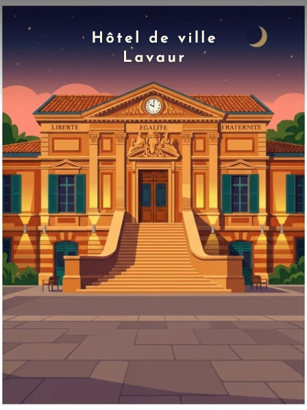 Hôtel de ville Lavaur — Pôdevache, visuel seul
