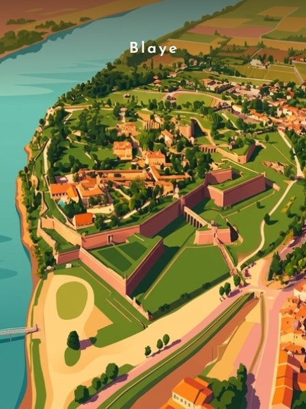 Vue aérienne de la citadelle — Pôdevache, visuel seul