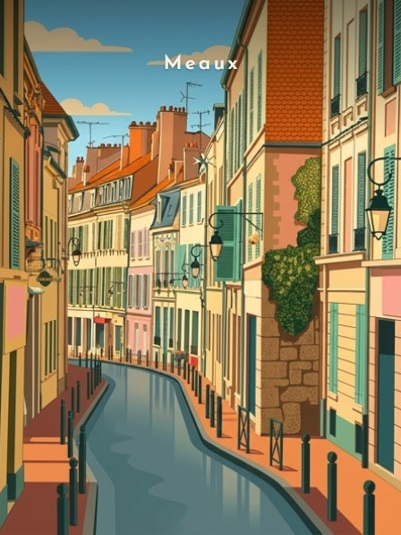 Canal bordé de maisons anciennes — Pôdevache, visuel seul