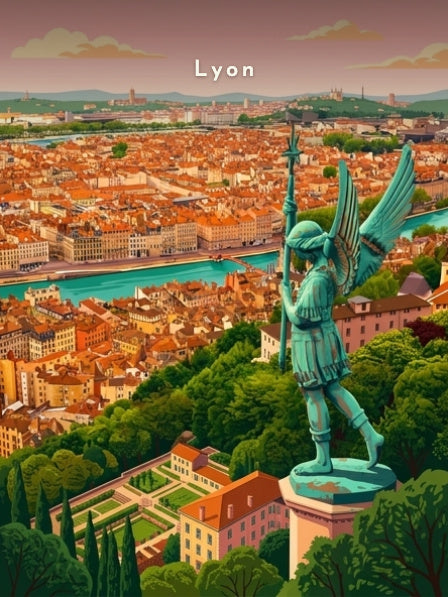 Statue de l'archange depuis Fourvière — Pôdevache, visuel seul