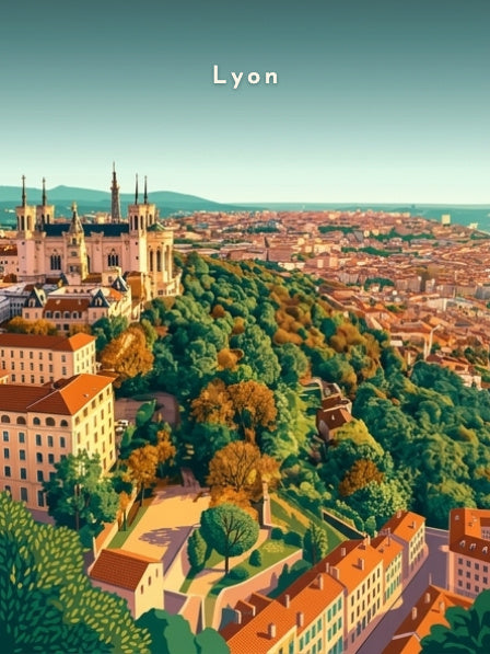 Fourvière dominant la ville — Pôdevache, visuel seul