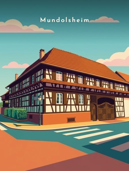 Maison alsacienne à colombages — Pôdevache, visuel seul
