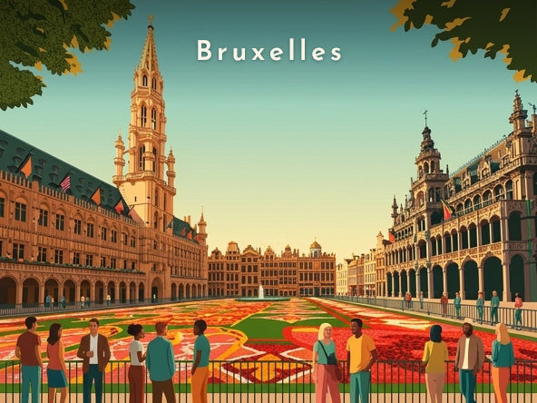 Tapis de fleurs sur la Grand-Place — Pôdevache, visuel seul
