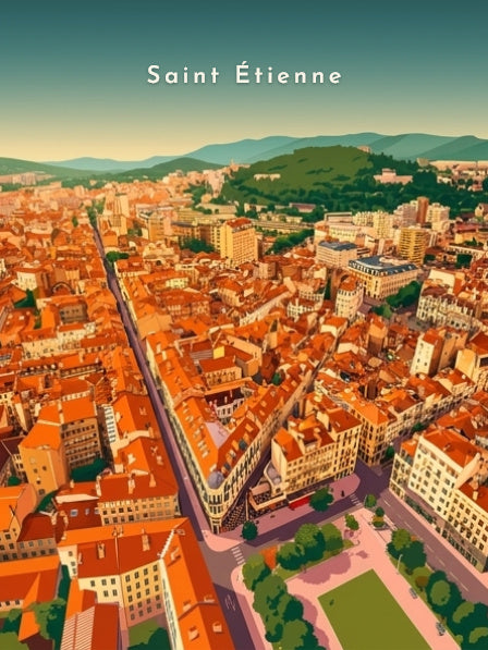 Panorama sur la ville et les collines — Pôdevache, visuel seul