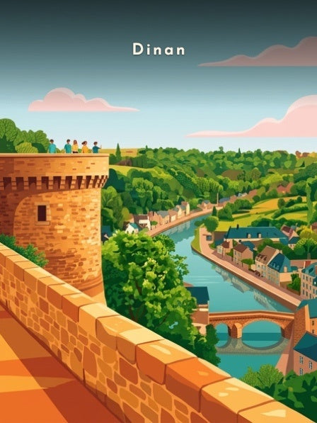 La vallée de la Rance depuis les remparts — Pôdevache, visuel seul