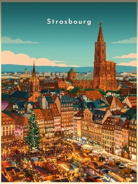 Marché de Noël, place Kléber — Pôdevache, visuel seul