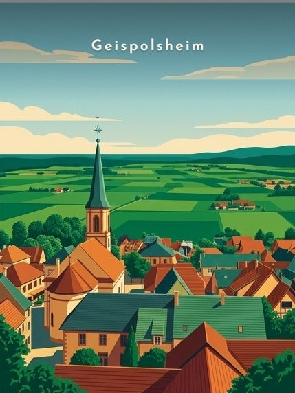 Le clocher et la plaine d'Alsace — Pôdevache, visuel seul
