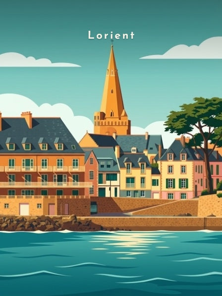 Front de mer et clocher — Pôdevache, visuel seul