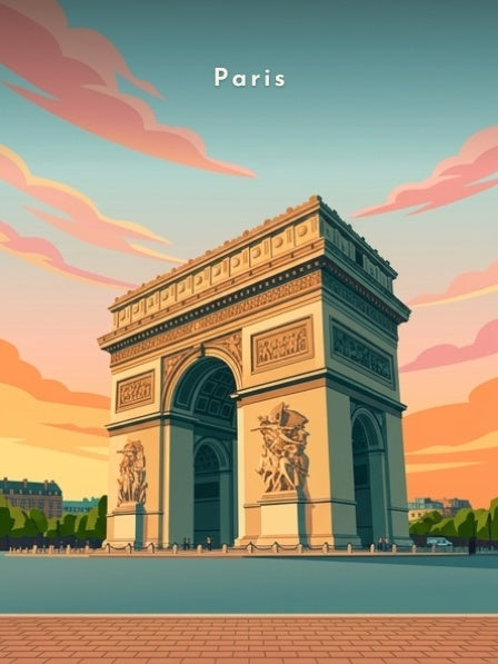 L'Arc de Triomphe de trois-quarts — Pôdevache, visuel seul