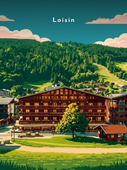 Grand chalet au pied des pentes boisées — Pôdevache, visuel seul