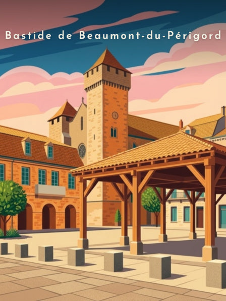 Bastide de Beaumont-du-Périgord — Pôdevache, visuel seul