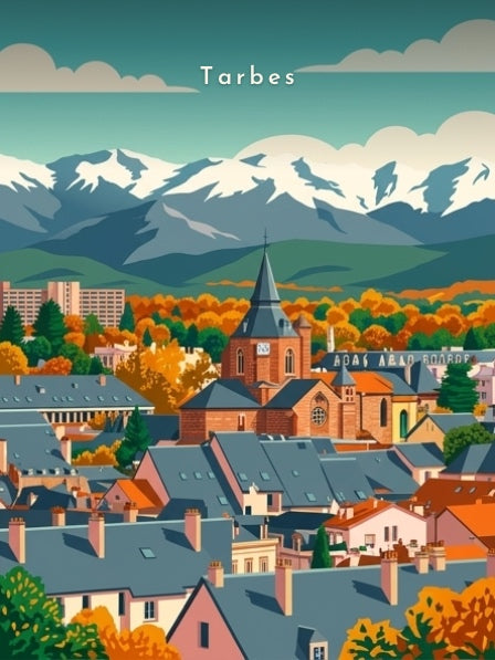 Panorama sur la chaîne des Pyrénées — Pôdevache, visuel seul