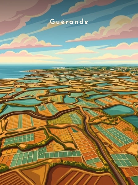 Panorama sur les marais salants — Pôdevache, visuel seul