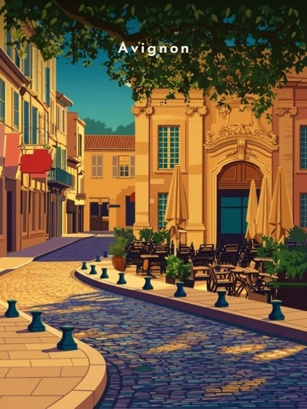 Terrasse sous les platanes — Pôdevache, visuel seul