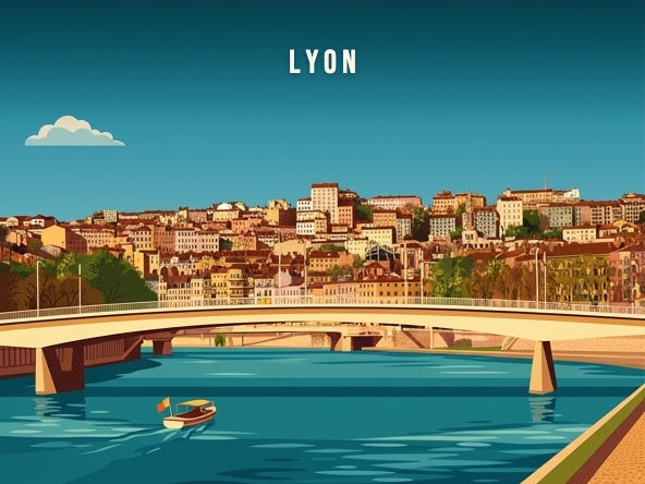 La Saône et les pentes de la Croix-Rousse — Pôdevache, visuel seul