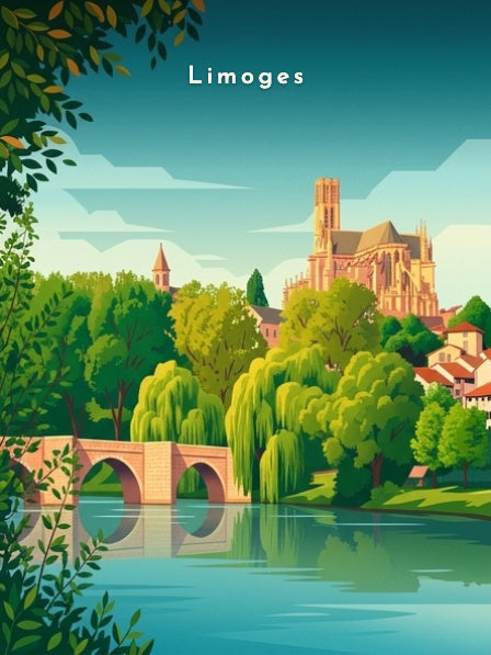 Le pont et la cathédrale Saint-Étienne — Pôdevache, visuel seul