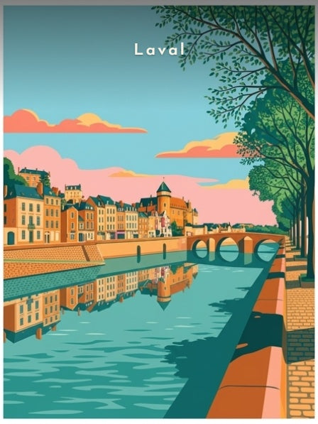 La Mayenne et le Château — Pôdevache, visuel seul