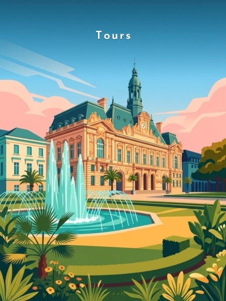 L'Hôtel de Ville et la fontaine — Pôdevache, visuel seul