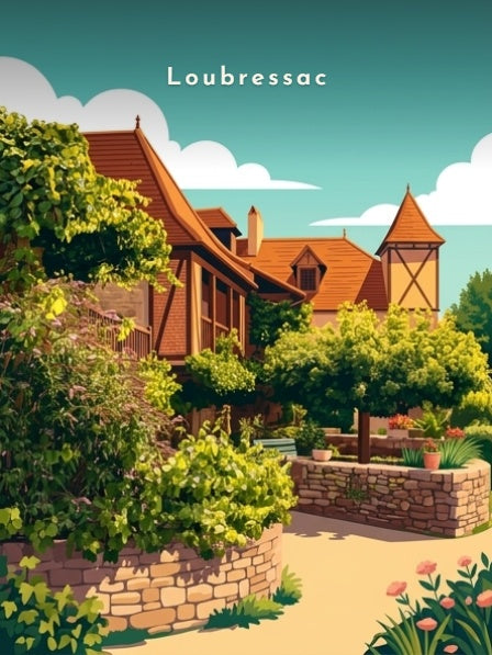 Maisons quercynoises fleuries — Pôdevache, visuel seul