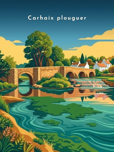 Le pont de pierre sur la rivière — Pôdevache, visuel seul
