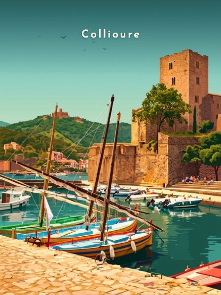 Barques catalanes et Château Royal — Pôdevache, visuel seul